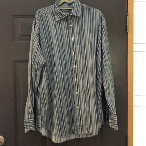 Thomas Dean XLT Button Down Shirt Stripe